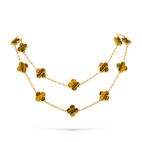 [Bieber Jewelry ]CLOVER 20 MOTIFS TIGER EYE ROSE GOLD