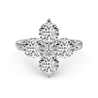 [Bieber Jewelry ]Four-Leaf Clover Eight-Pointed Star Ring
