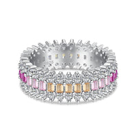 [Bieber Jewelry ]Ornate Colorful Radiant Cut Daily Ring