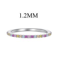 [Bieber Jewelry ]Ornate Colorful Round Cut Tennis Ring