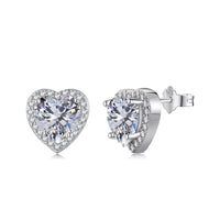 [Bieber Jewelry ]Sparkling Heart Shape Lover Earrings