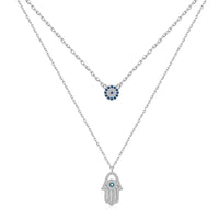 [Bieber Jewelry ]Demon Eye Hamsa Palm Necklace