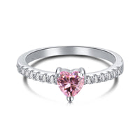 [Bieber Jewelry ]0.5 Carat CaratEternity Charming Heart Shape Lover Ring