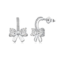 [Bieber Jewelry ]Exquisite Earrings With Heart-Shaped Bow Design