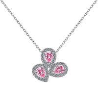 [Bieber Jewelry ]Elegant Flower Shape Pear Cut Necklace