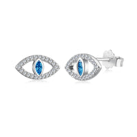 [Bieber Jewelry ]Blue Devil Eyes Hollow Stud Earrings