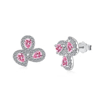 [Bieber Jewelry ]Ornate Flower Shape Pear Cut Lover Earrings