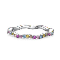 [Bieber Jewelry ]Dainty Colorful Round Cut Party Ring