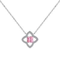 [Bieber Jewelry ]Exquisite Flower Shape Princess Cut Necklace