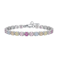 [Bieber Jewelry ]Delicate Colorful Emerald Cut Daily Bracelet