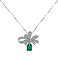 [Bieber Jewelry ]Luxurious Flower Shape Emerald Cut Necklace