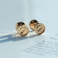 [Bieber Jewelry ]LOVE EARRINGS PINK GOLD 10MM