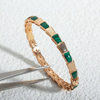 [Bieber Jewelry ]SERPENTI BRACELET PINK GOLD MALACHITE