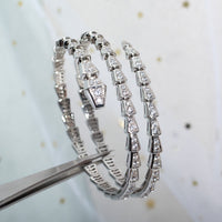 [Bieber Jewelry ]SERPENTI BRACELET SILVER DIAMOND DOUBLE ROW