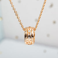 [Bieber Jewelry ]PARENTESI NECKLACE PINK GOLD