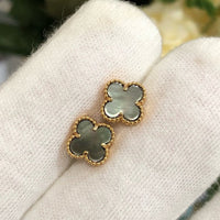 [Bieber Jewelry ]CLOVER MINI GOLD EARRINGS