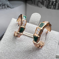 [Bieber Jewelry ]SERPENTI MALACHITE PINK GOLD EARRINGS