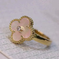[Bieber Jewelry ]CLOVER PINK MOP RING GOLD DIAMOND