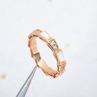 [Bieber Jewelry ]SERPENTI RING PINK GOLD DIAMOND MOP 3MM
