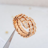 [Bieber Jewelry ]SERPENTI RING PINK GOLD DIAMOND DOUBLE ROW