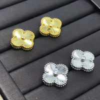 [Bieber Jewelry ]CLOVER MINI 9.5MM LASER EARRINGS