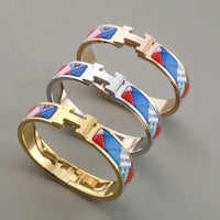 [Bieber Jewelry ]H BRACELET DOTTED BORDER 12MM