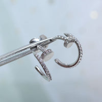 [Bieber Jewelry ]JUSTE EARRINGS 12.75MM SILVER DIAMOND