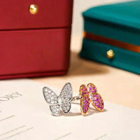[Bieber Jewelry ]TWIN BUTTERFLY DIAMOND RING