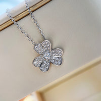 [Bieber Jewelry ]CLOVER DIAMOND NECKLACE SILVER