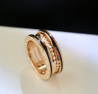 [Bieber Jewelry ]ZERO 1 PINK GOLD BLACK CERAMIC RING