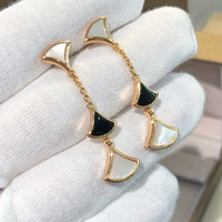 [Bieber Jewelry ]DREAM EARRINGS 3 MOTIFS ONYX MOP PINK GOLD