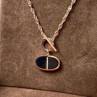 [Bieber Jewelry ]CHAINE VERSO BLACK CERAMIC NECKLACE