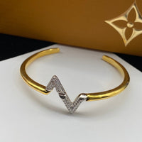 [Bieber Jewelry ]VOLTE UPSITE DOWN DIAMOND GOLD OPEN BRACELET