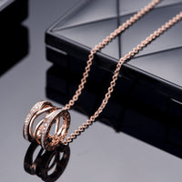 [Bieber Jewelry ]ZERO 1 PINK GOLD DIAMOND OPEN NECKLACE