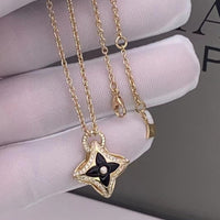 [Bieber Jewelry ]STAR PEDANT PINK GOLD DIAMOND NECKLACE