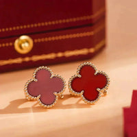 [Bieber Jewelry ]CLOVER MEDIUM 1 MOTIFS CARNELIAN  EARRINGS