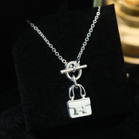 [Bieber Jewelry ]POP H PEDANT SILVER NECKLACE