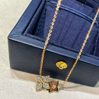 [Bieber Jewelry ]STAR BLOSSOM NECKLACE PINK GOLD DIAMONDS