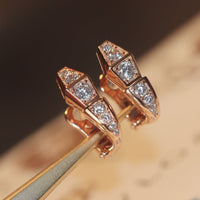 [Bieber Jewelry ]SERPENT PINK GOLD DIAMOND EARRINGS