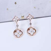 [Bieber Jewelry ]STAR AND SUN PINK GOLD MOP DROP EARRINGS