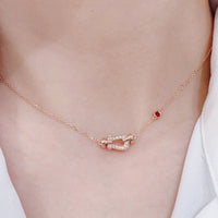 [Bieber Jewelry ]FORCE 10 DIAMOND PINK GOLD NECKLACE
