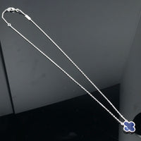 [Bieber Jewelry ]CLOVER PIETERSITE SILVER LONG NECKLACE