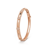 [Bieber Jewelry ]CLOVER BRACELET 4MM DIAMONDS