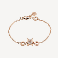 [Bieber Jewelry ]ZERO 1 SOFT PINK GOLD WITH PAVED DIAMONDS ON THE SPIRAL BRACELET