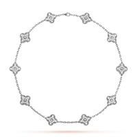 [Bieber Jewelry ]CLOVER 10 MOTIFS DIAMOND NECKLACE