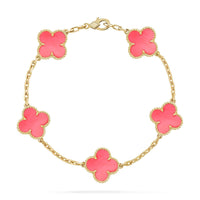 [Bieber Jewelry ]CLOVER 5 PINK MOP BRACELET