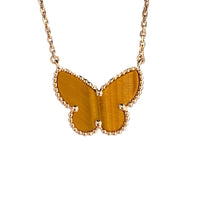 [Bieber Jewelry ] TIGER__ EYE BUTTERFLY NECKLACE