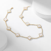 [Bieber Jewelry ]CLOVER 10 MOTIFS WHITE MOTHER OF PEARL NECKLACE