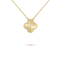[Bieber Jewelry ]CLOVER 15MM LASER NECKLACE