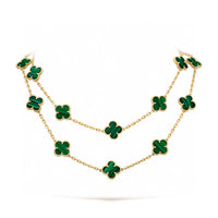 [Bieber Jewelry ]CLOVER 20 MOTIFS MALACHITE GOLD